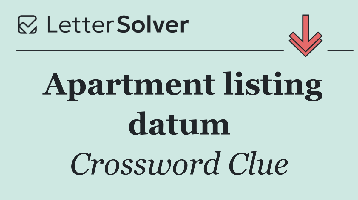 Apartment listing datum