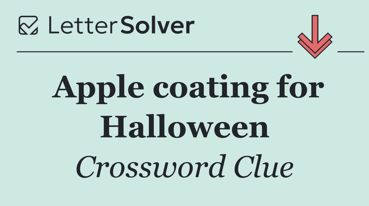 Apple coating for Halloween