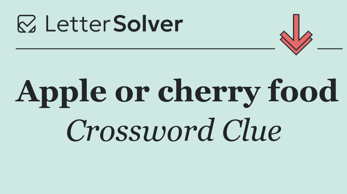 Apple or cherry food