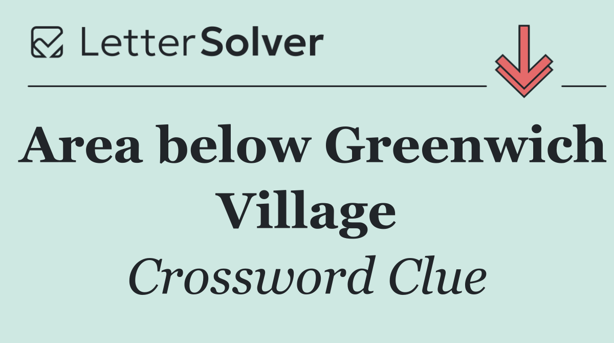 Area below Greenwich Village