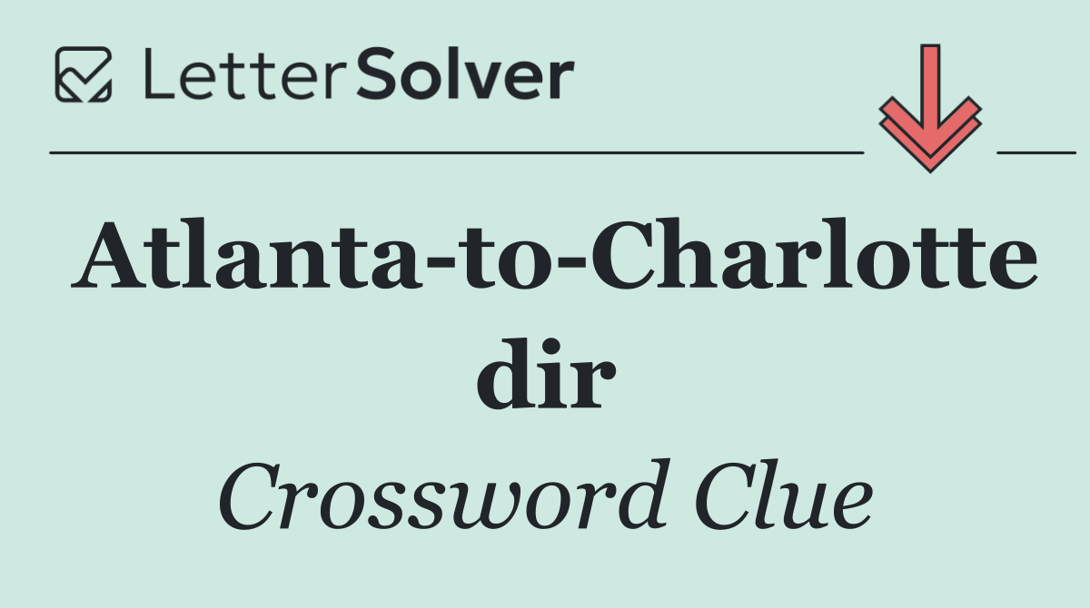 Atlanta to Charlotte dir