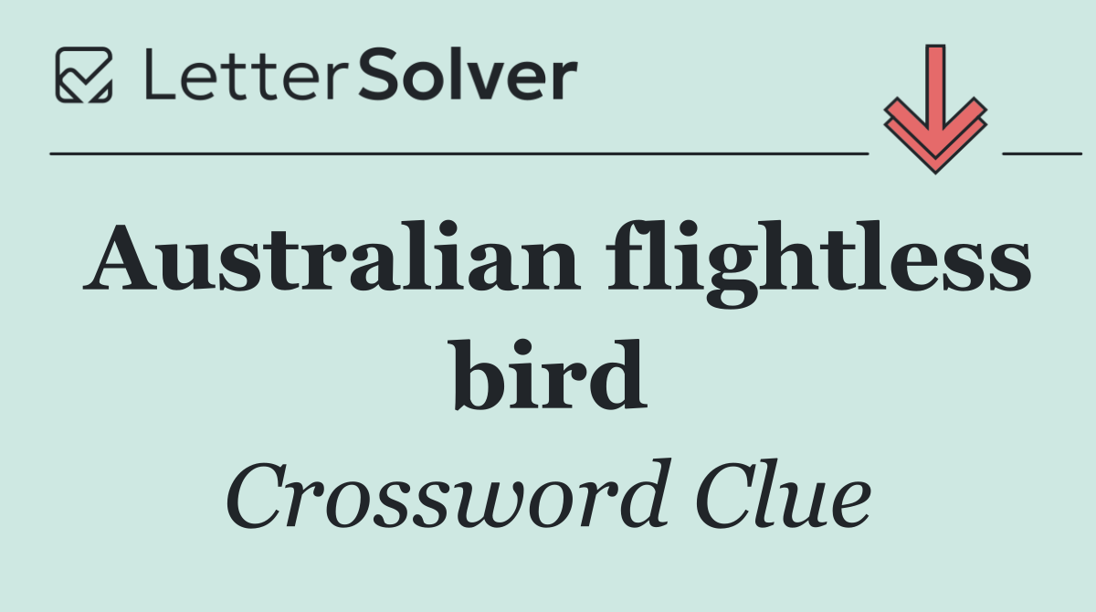 Australian flightless bird