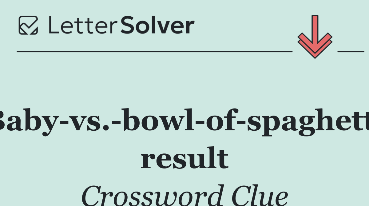 Baby vs. bowl of spaghetti result
