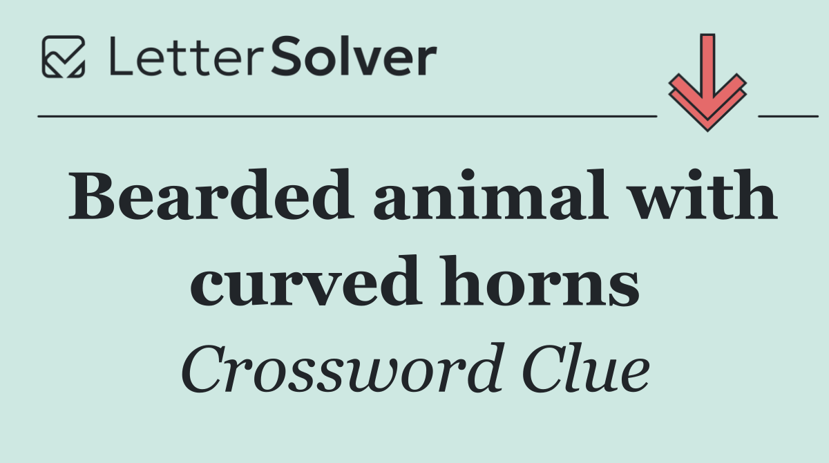 Bearded animal with curved horns
