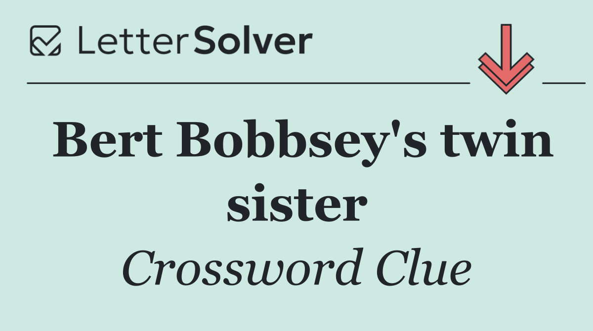 Bert Bobbsey's twin sister