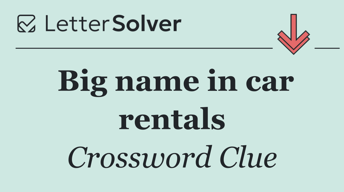 Big name in car rentals