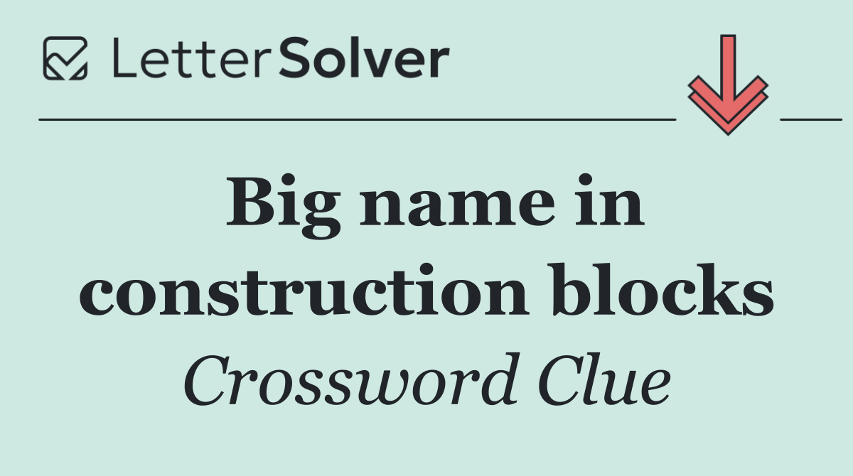 Big name in construction blocks