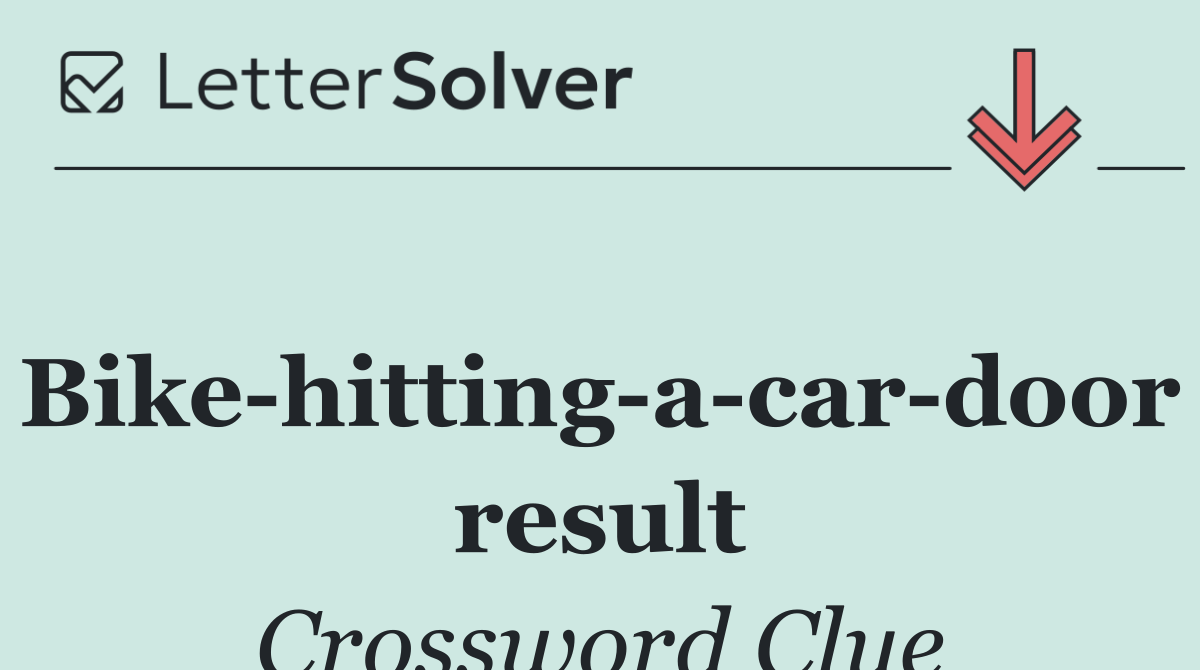 Bike hitting a car door result