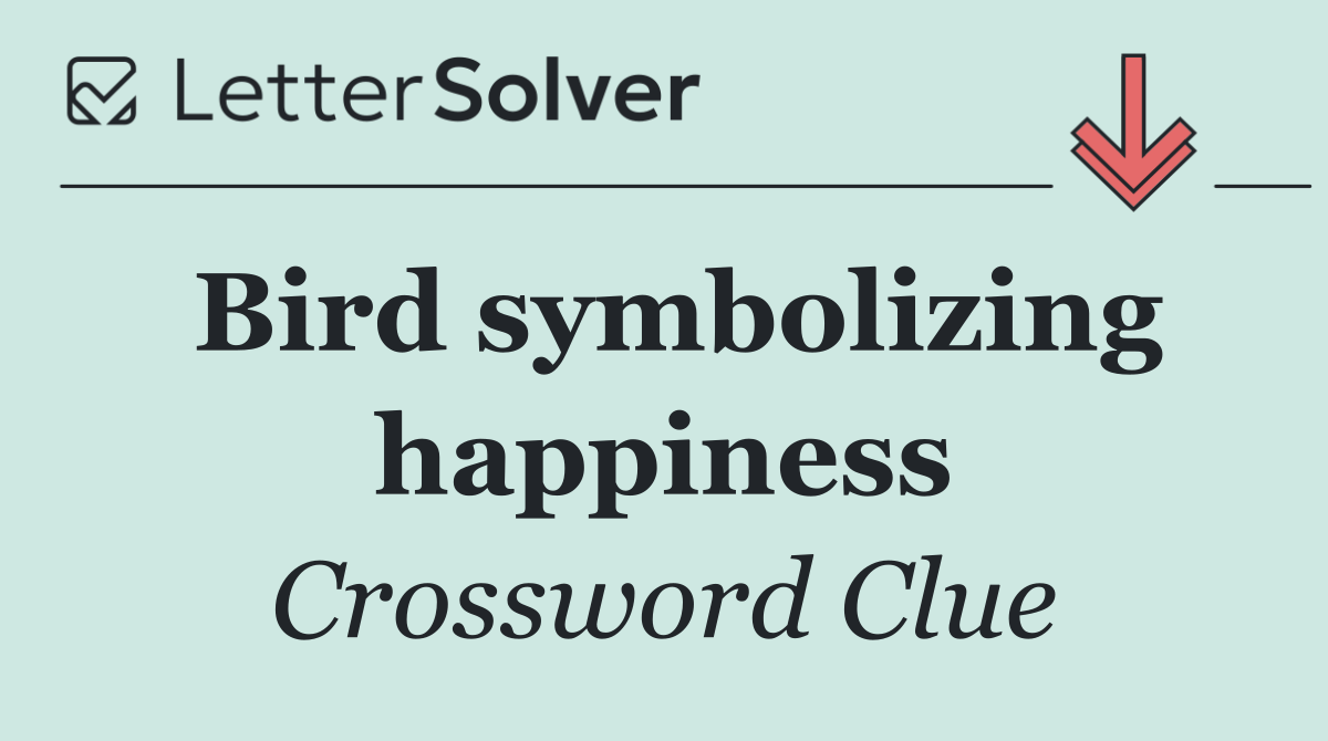 Bird symbolizing happiness