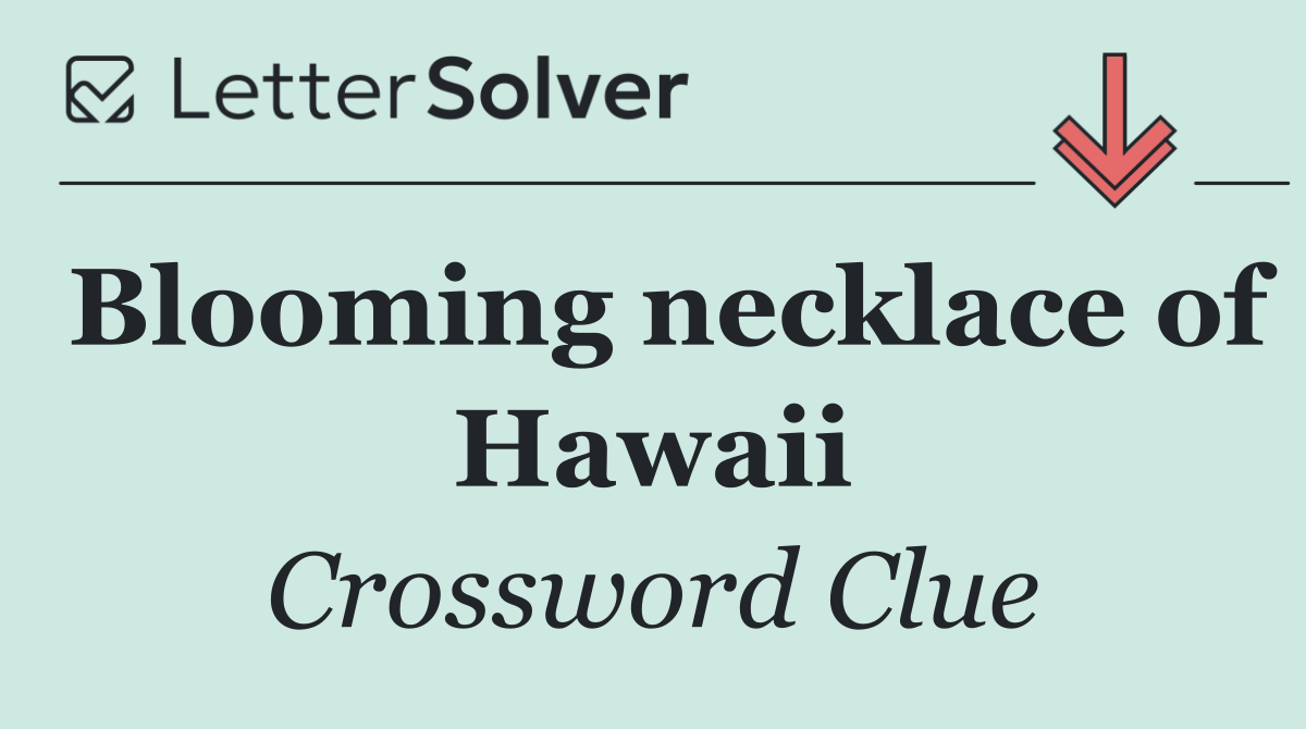 Blooming necklace of Hawaii