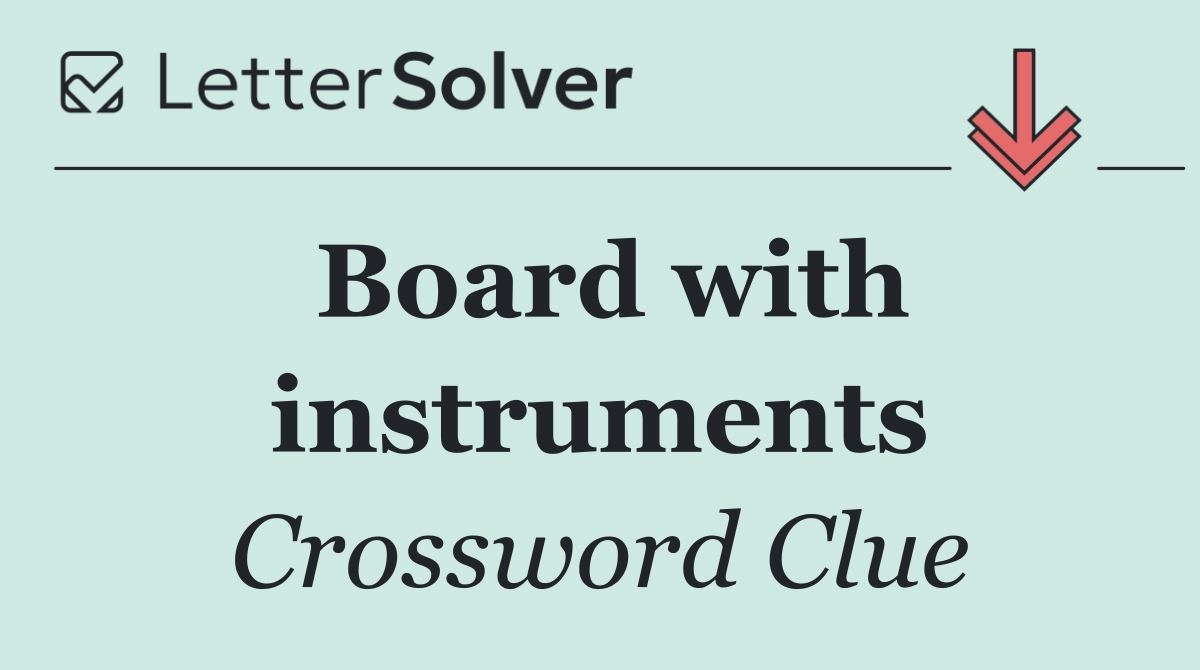 Board with instruments