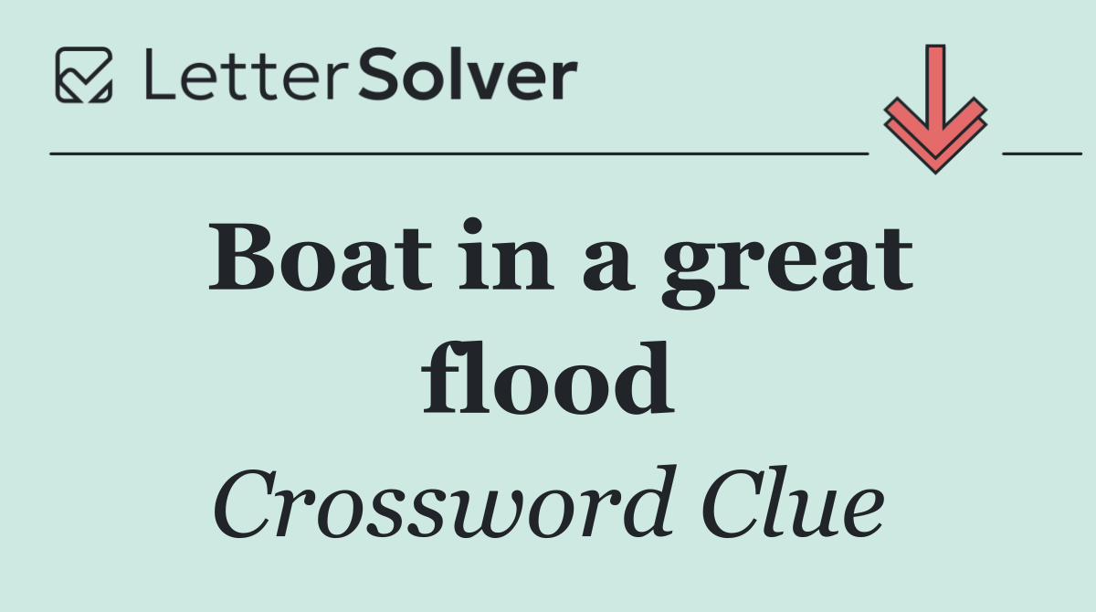 Boat in a great flood