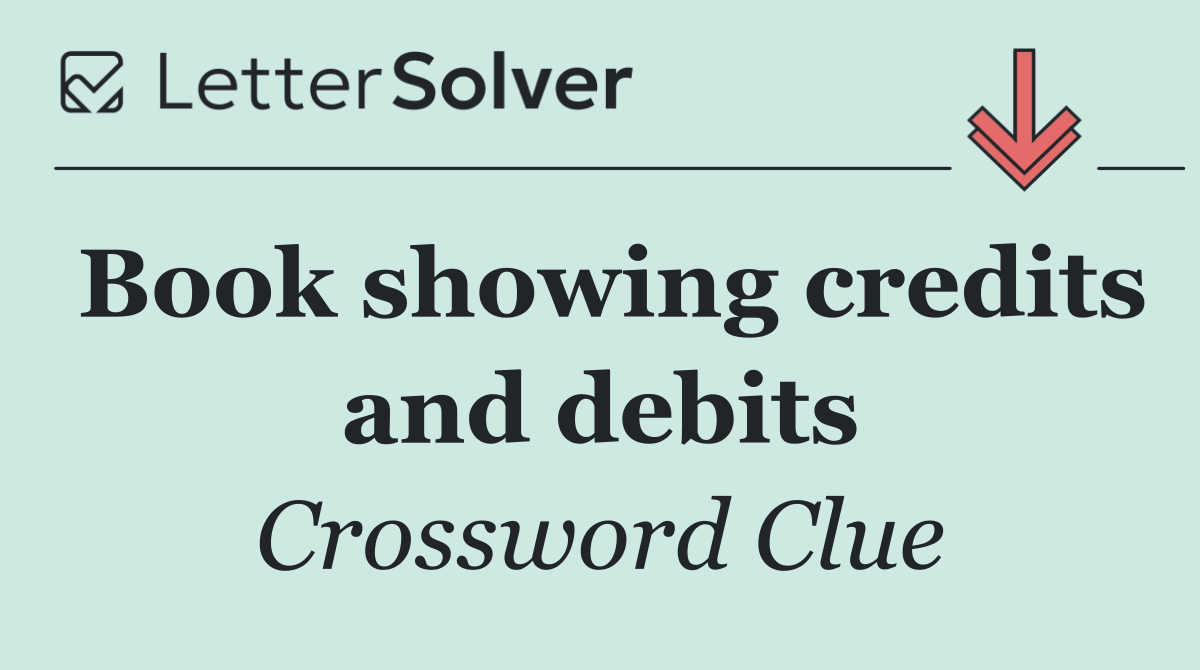 Book showing credits and debits