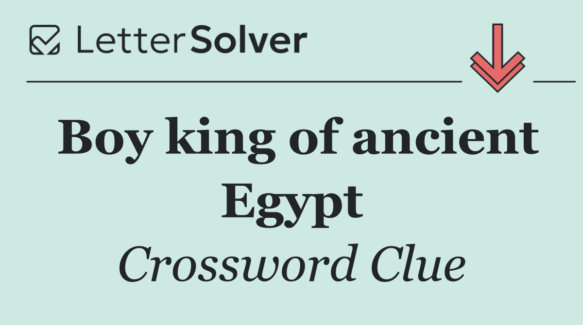 Boy king of ancient Egypt