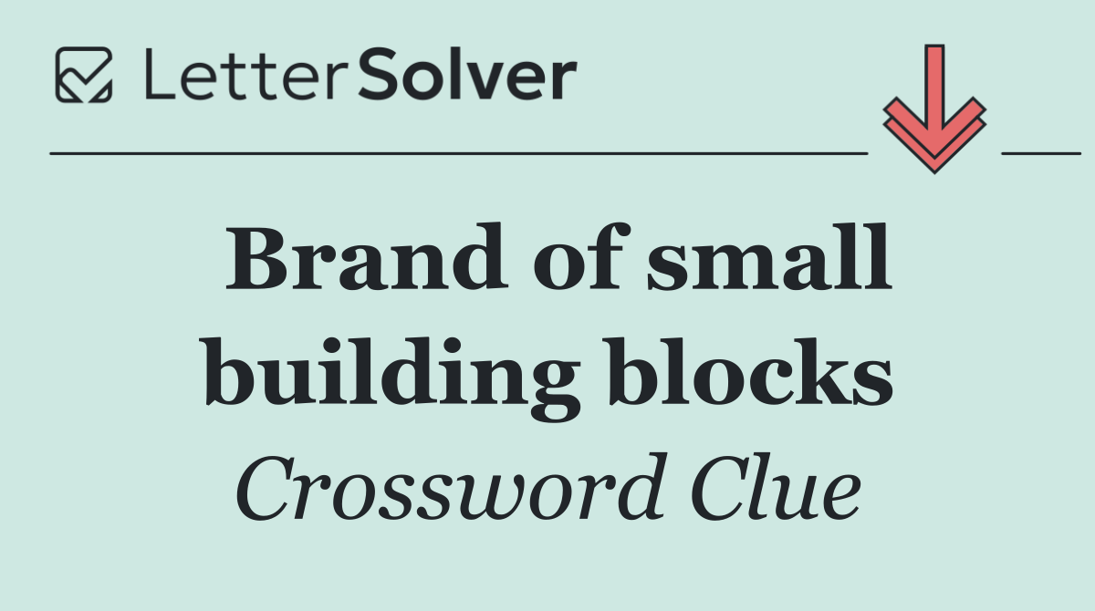 Brand of small building blocks