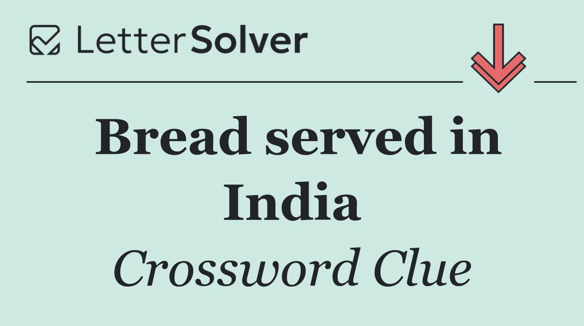Bread served in India