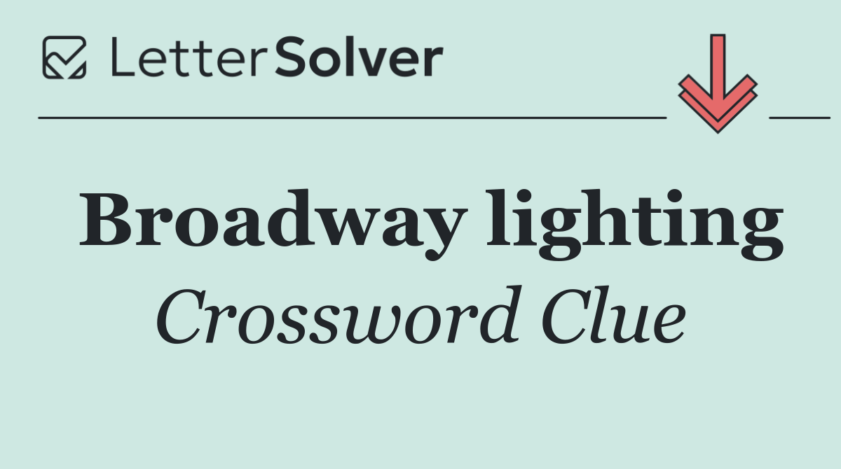 Broadway lighting