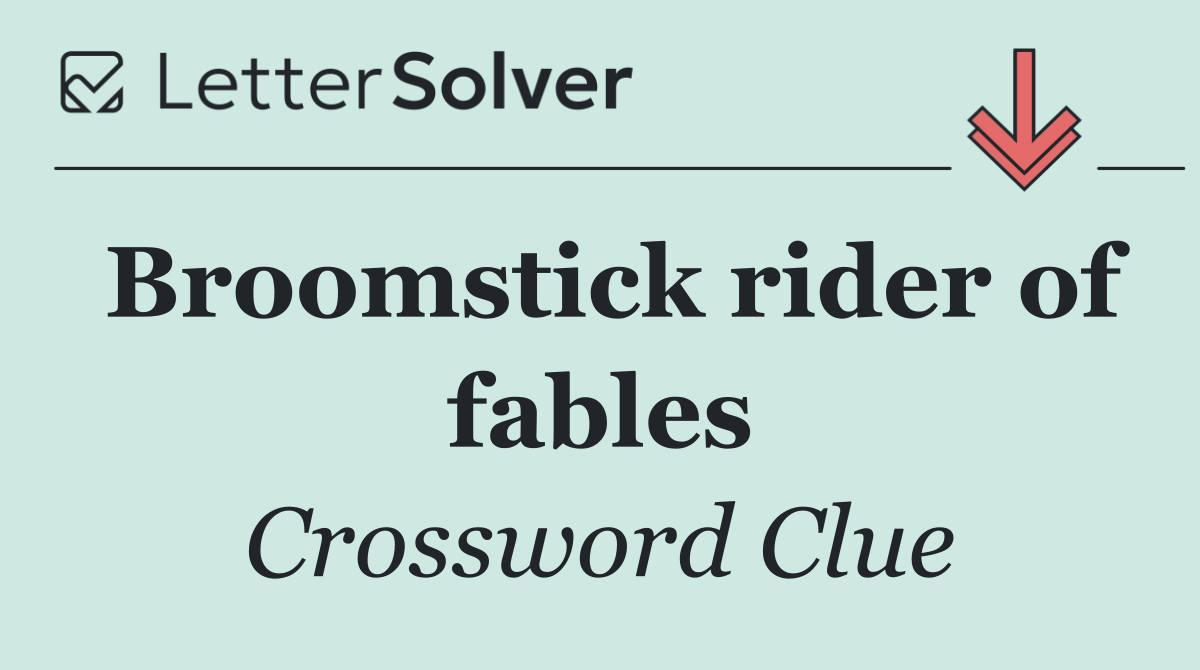 Broomstick rider of fables