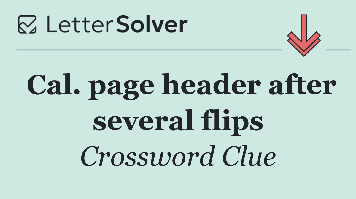 Cal. page header after several flips