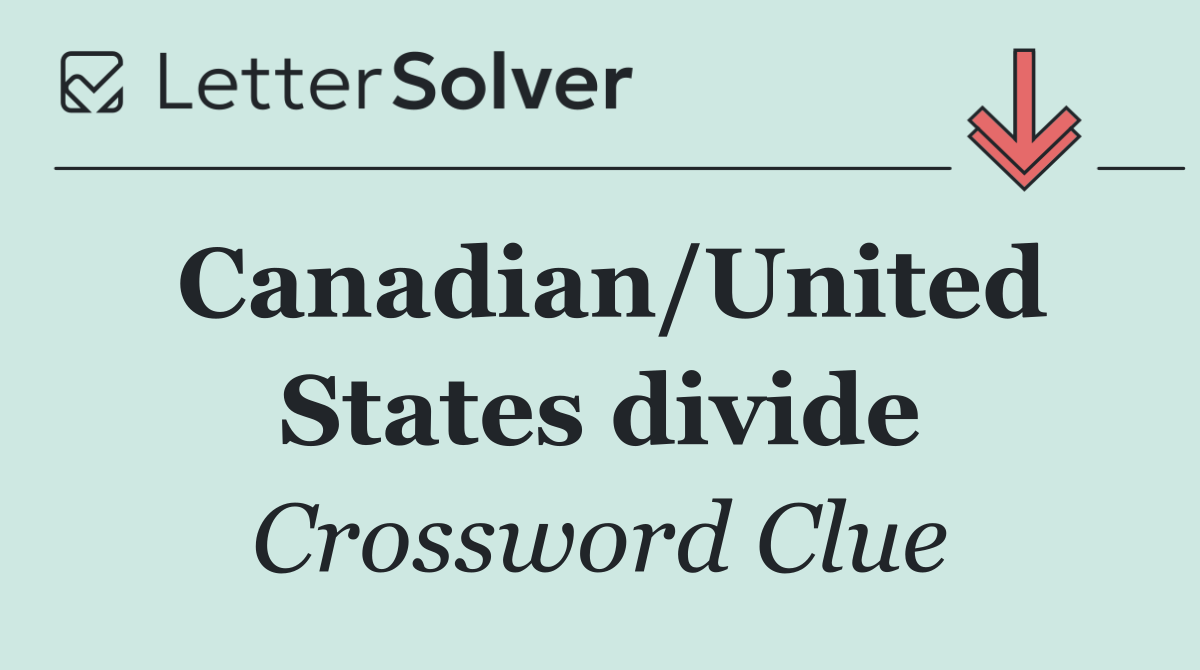 Canadian/United States divide