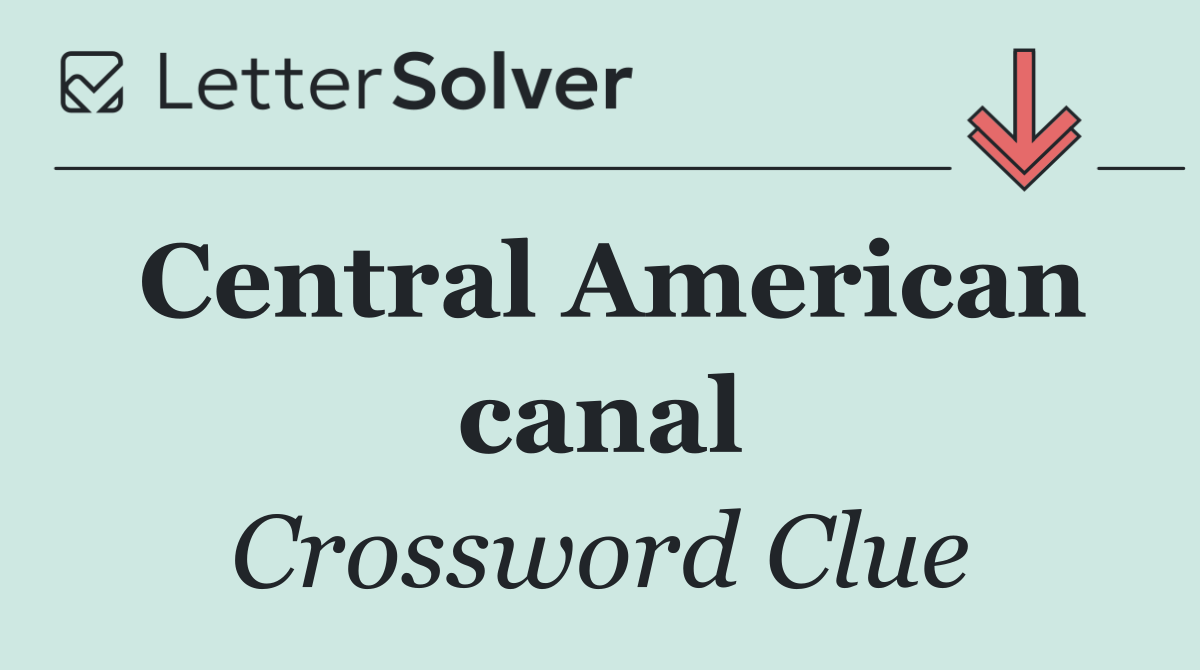 Central American canal
