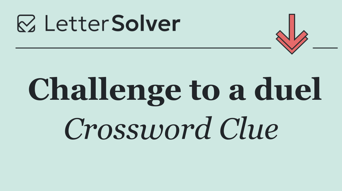 Challenge to a duel