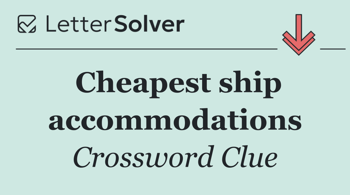 Cheapest ship accommodations