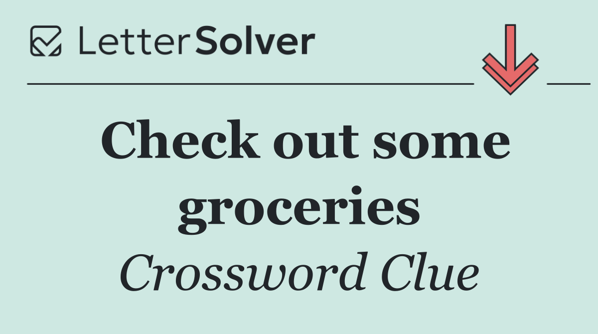 Check out some groceries