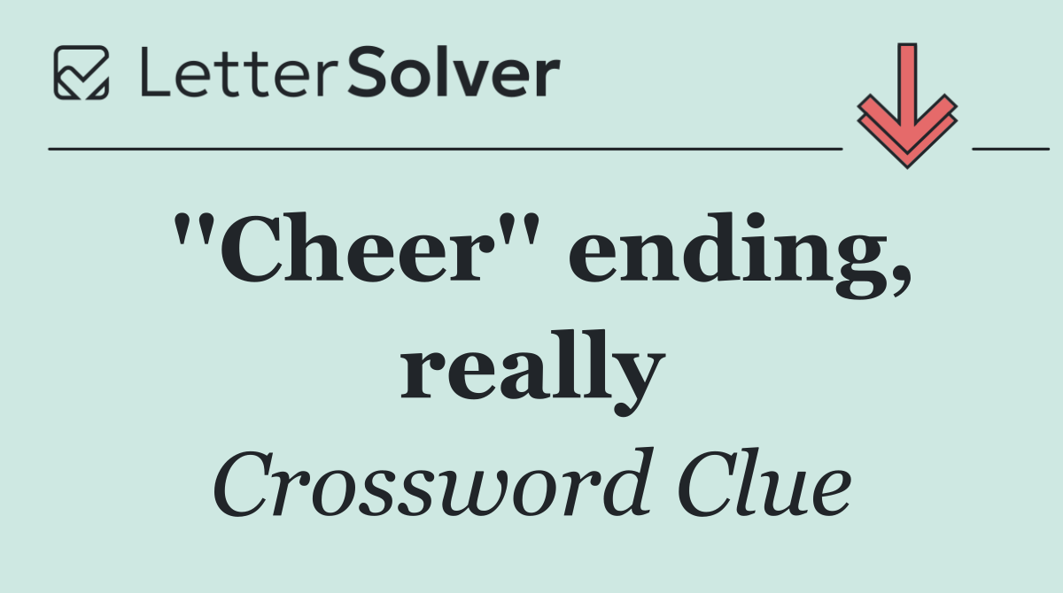 ''Cheer'' ending, really