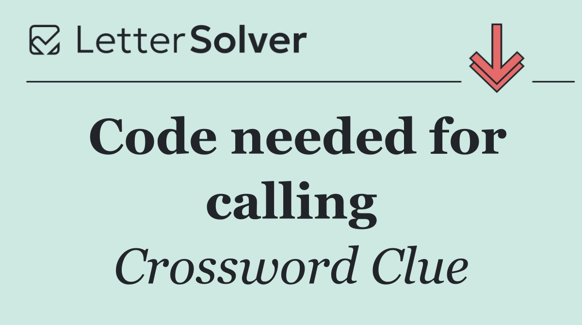 Code needed for calling