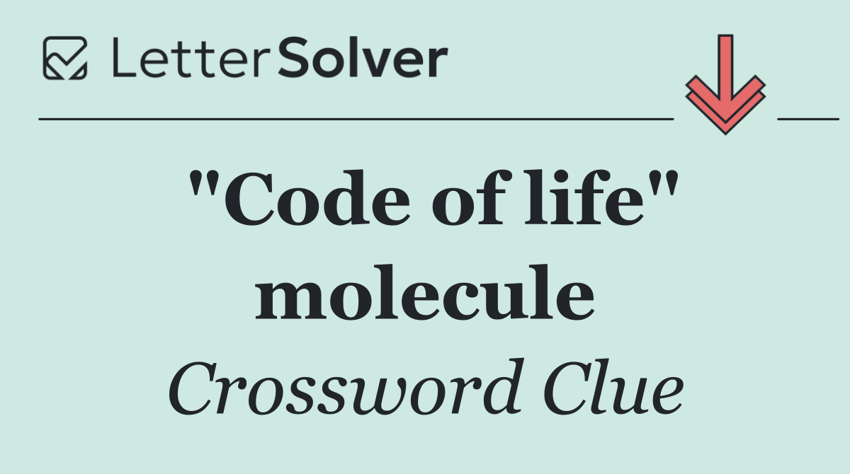 "Code of life" molecule
