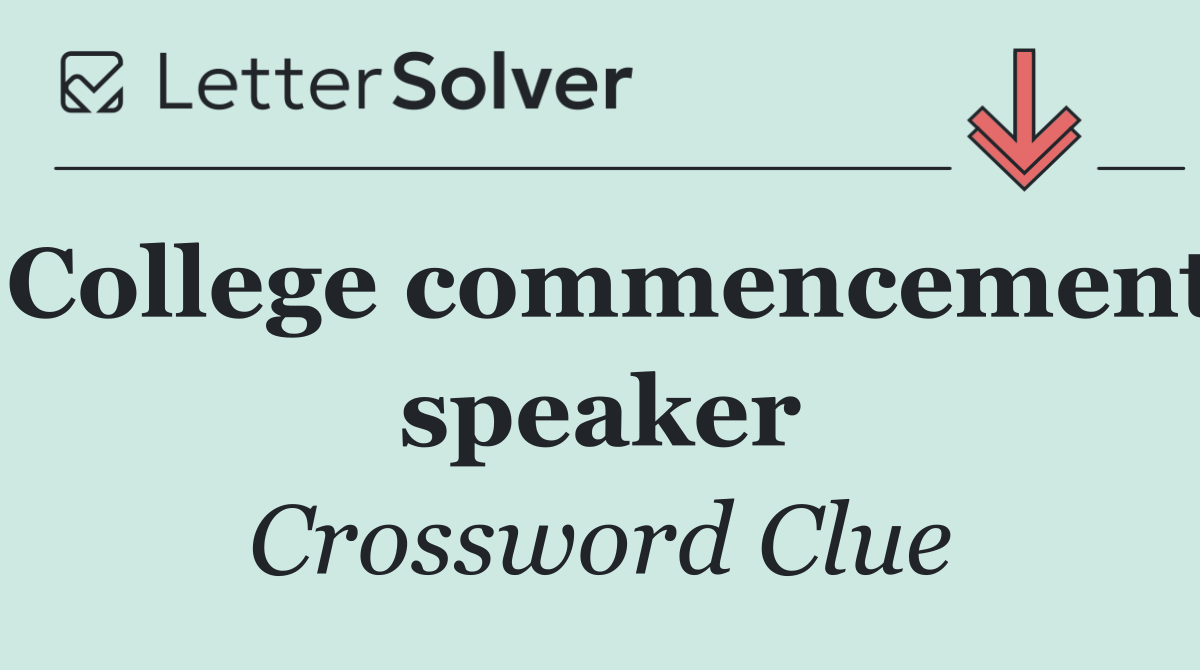 College commencement speaker