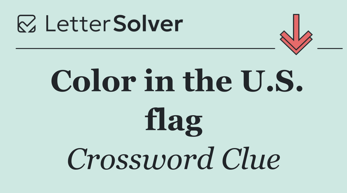 Color in the U.S. flag