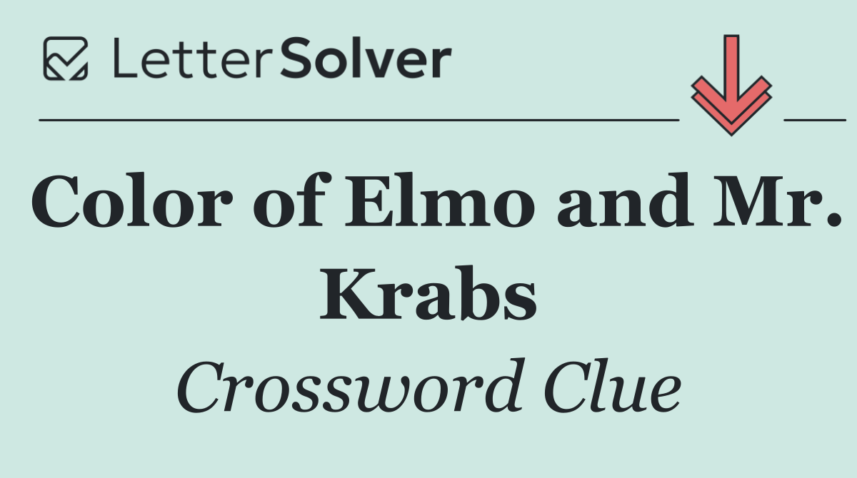 Color of Elmo and Mr. Krabs