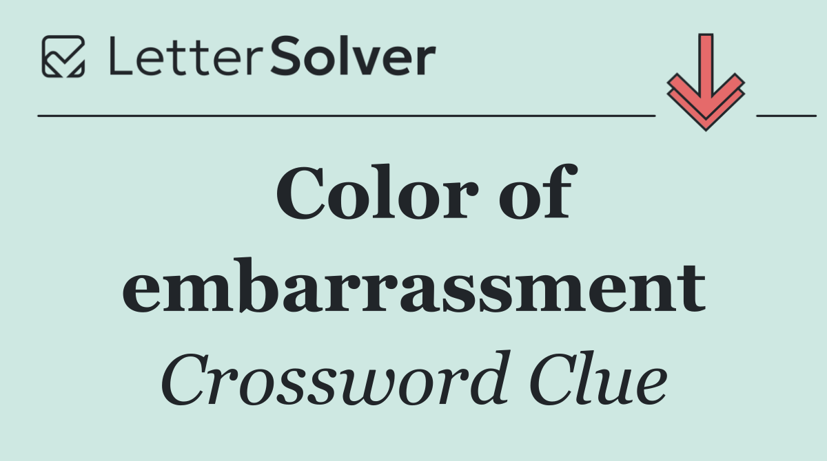 Color of embarrassment