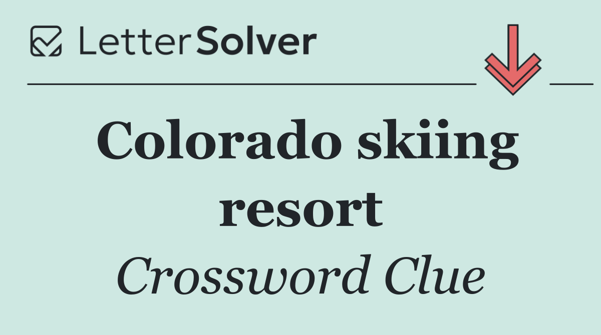 Colorado skiing resort