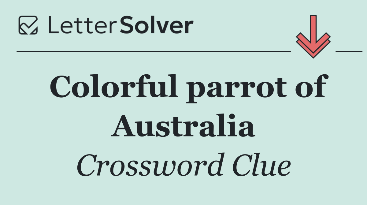 Colorful parrot of Australia