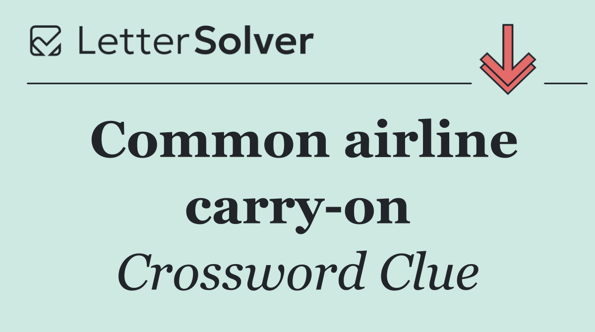 Common airline carry on