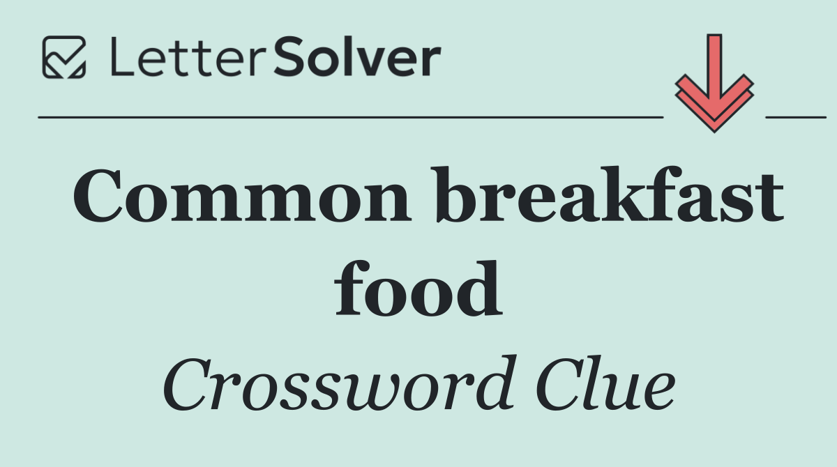 Common breakfast food