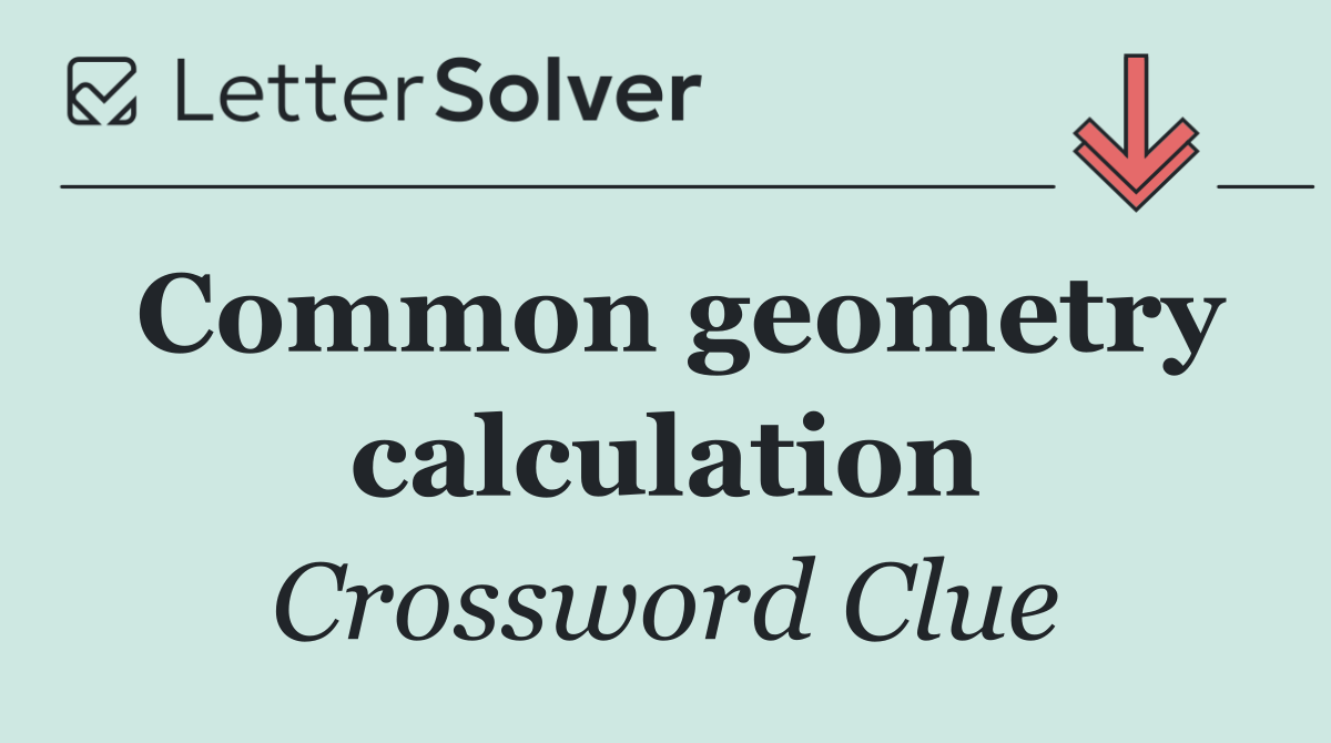 Common geometry calculation