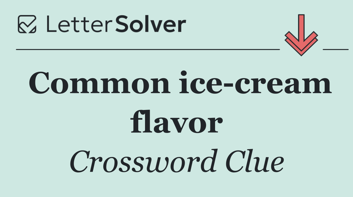 Common ice cream flavor