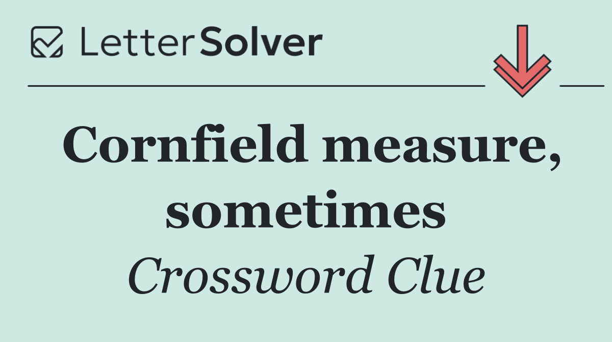 Cornfield measure, sometimes