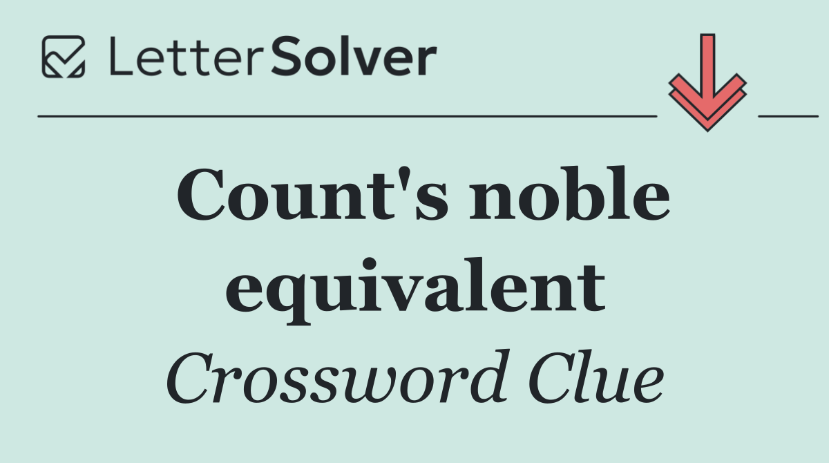 Count's noble equivalent