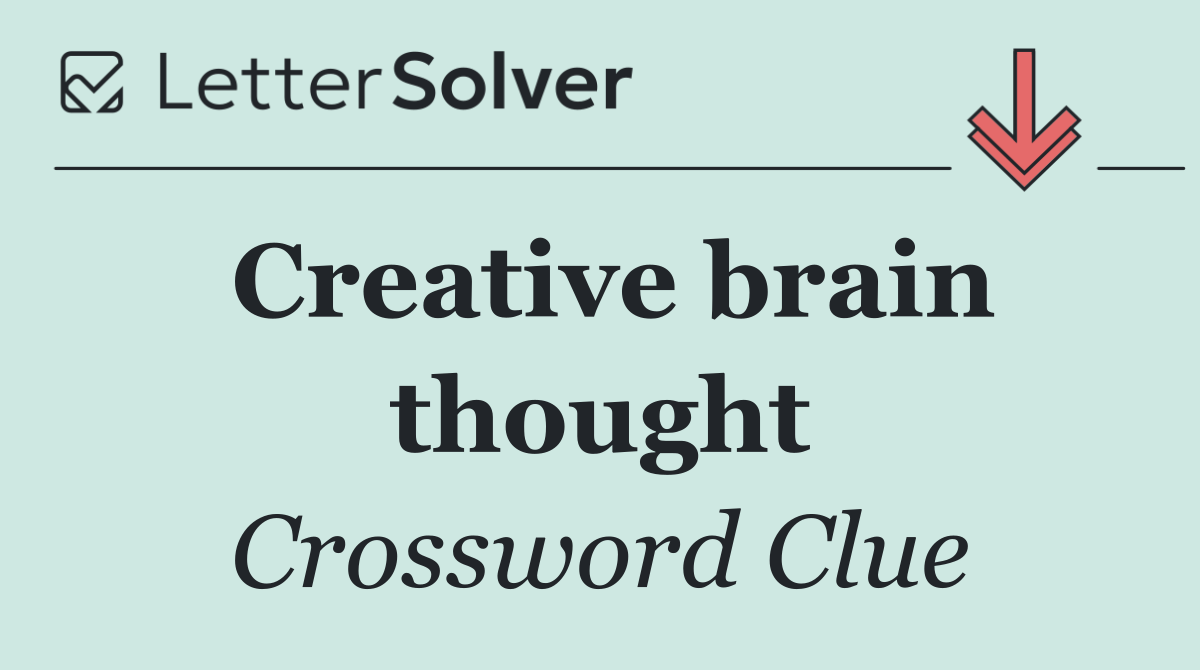 Creative brain thought