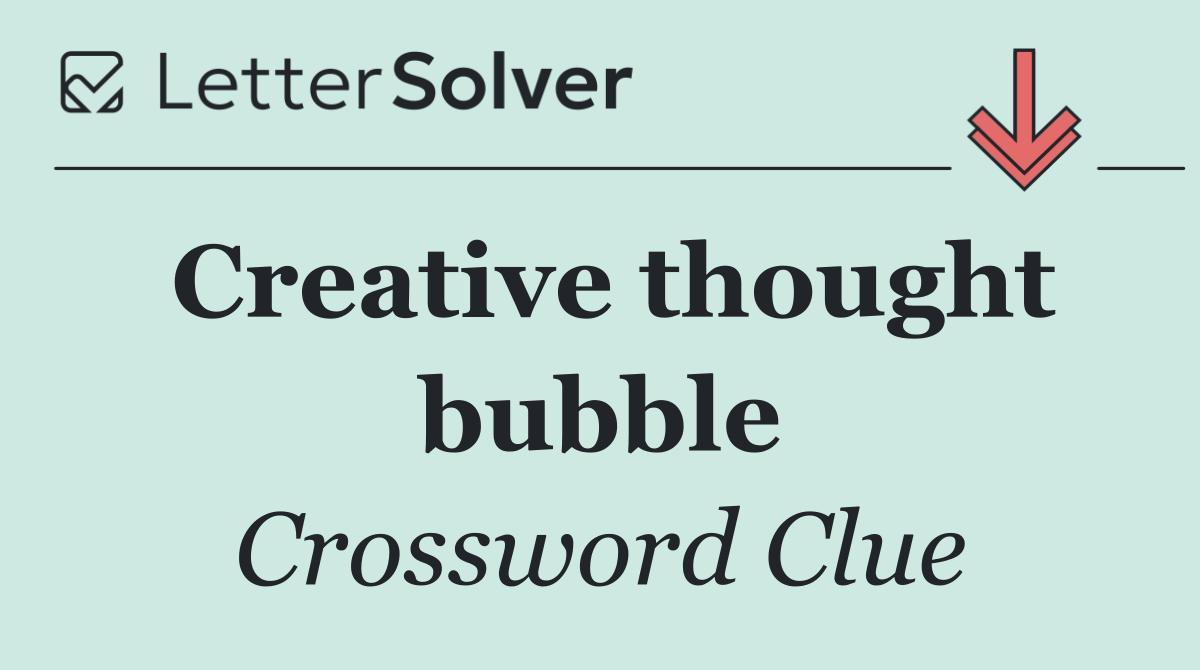 Creative thought bubble