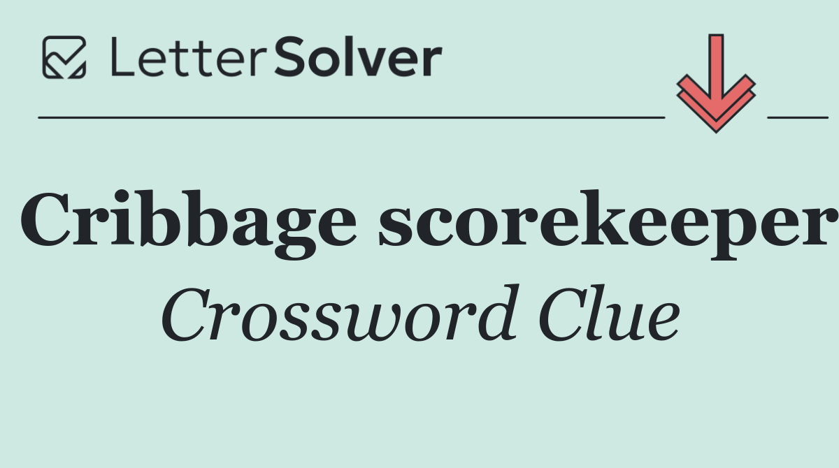 Cribbage scorekeeper