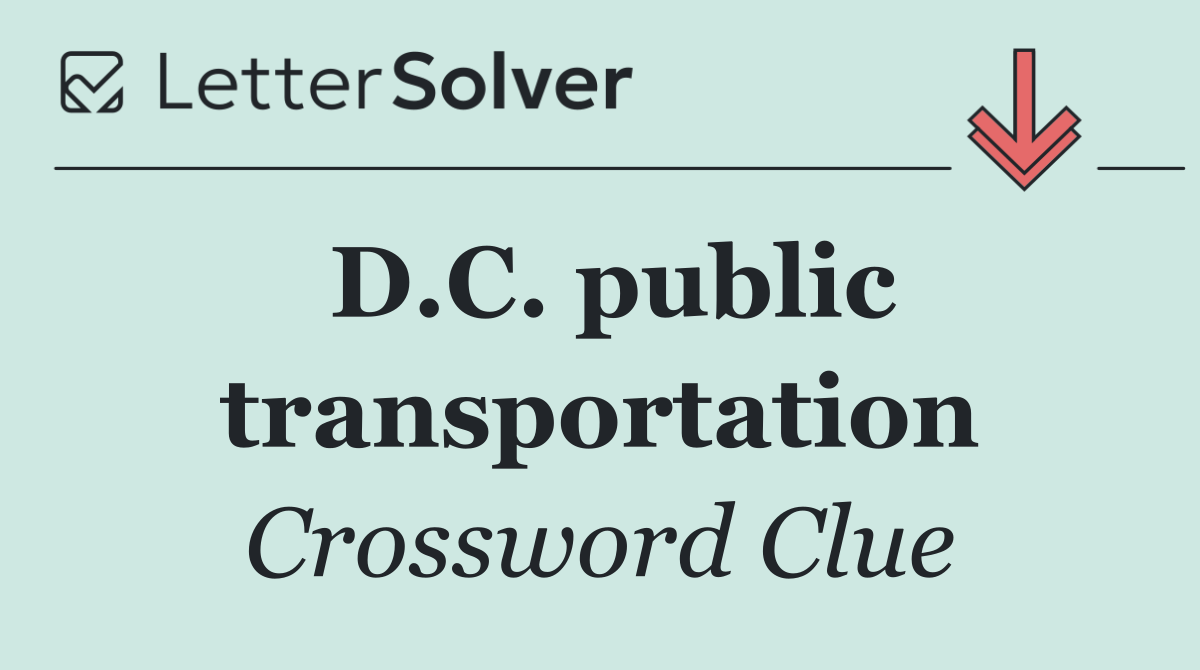 D.C. public transportation