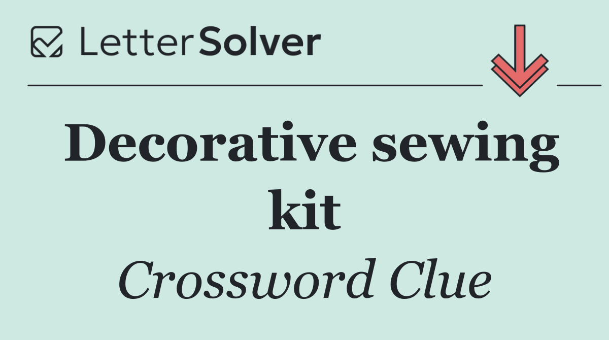 Decorative sewing kit