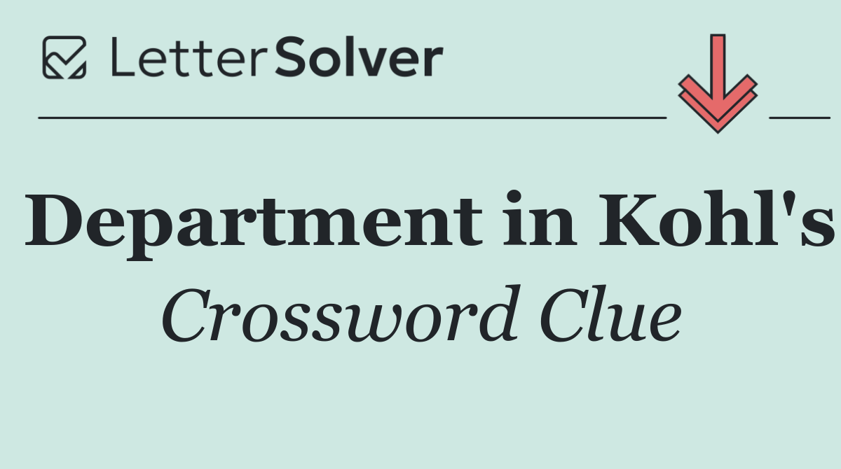 Department in Kohl's