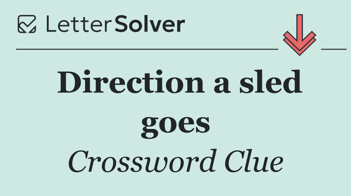 Direction a sled goes